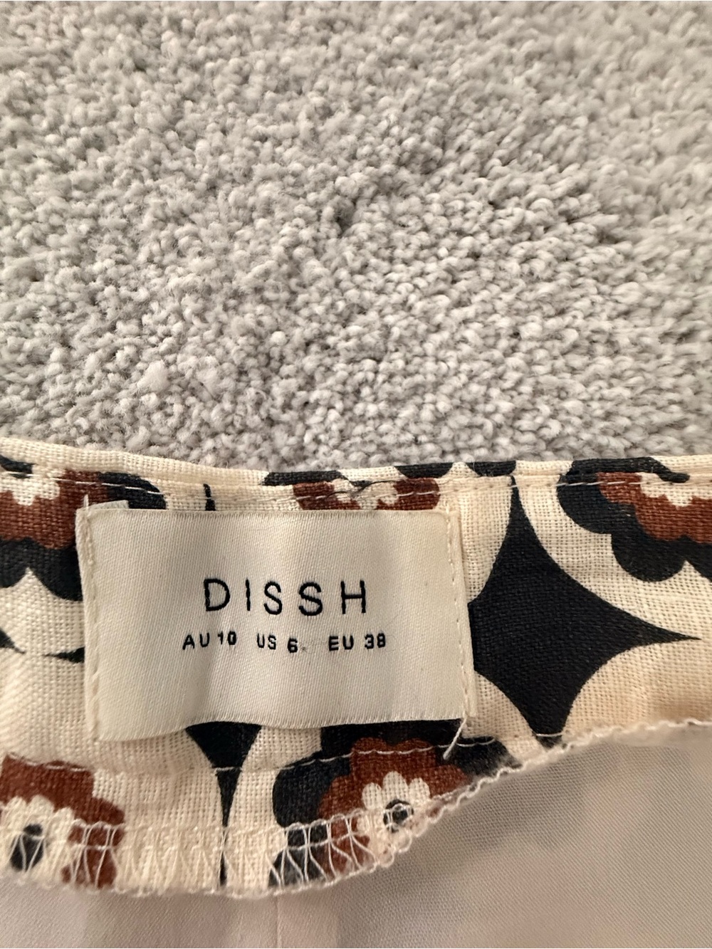 DISSH Dixon Print Tunic and Pant Set Brown & Cream Retro Circle Print - Picture 5 of 8
